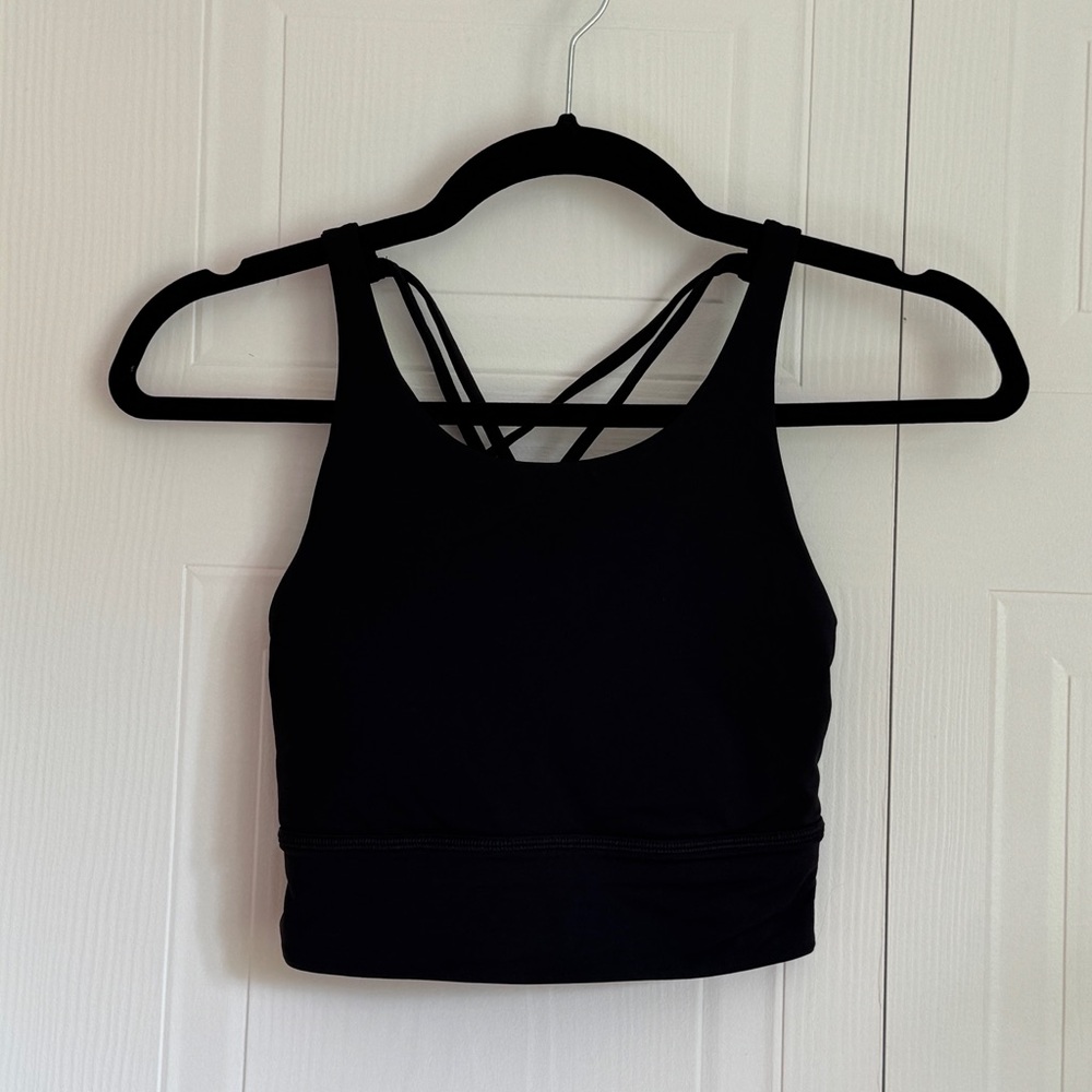 Lululemon Free to Be High-Neck Longline Bra - Light Support - A/B Cup - Black